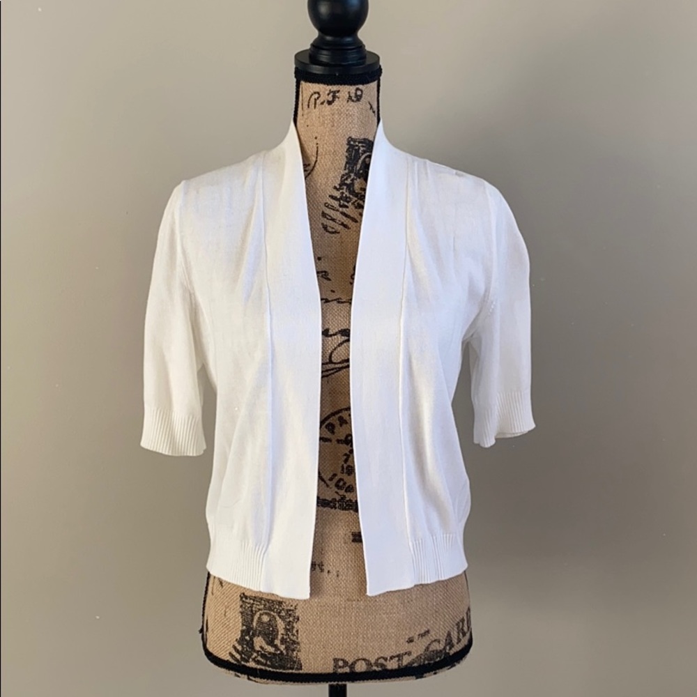 White cardigan